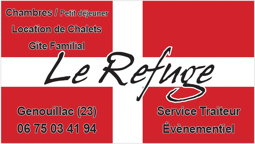 Panneau Le Refuge - Gîte & Traiteur